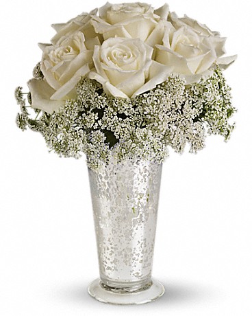 Teleflora's White Lace Centerpiece Bouquet